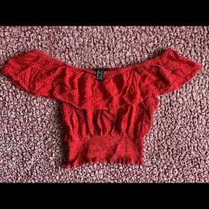 Forever 21 Over The Shoulder Crop Top